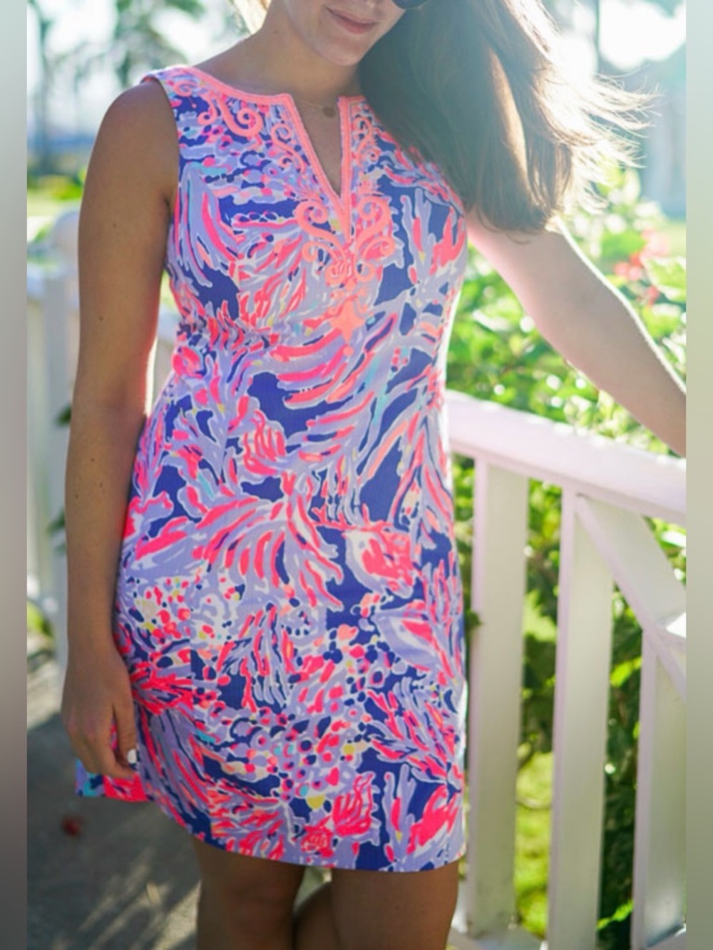 LILLY PULITZER LYSSA NOTCH SHIFT DRESS size 0